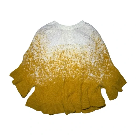 Calligraphie Kimono Style Ruffle Cardigan XL Soft Fuzzy Open Front - Picture 2 of 3